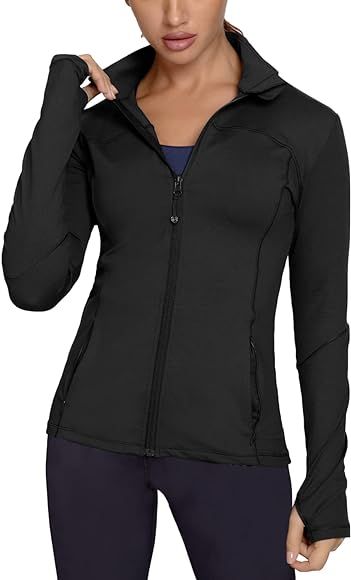 GYM RAINBOW Workout Jackets for Women, Full Zip Slim Fit Lightweight Athletic Running Sports Trac... | Amazon (US)