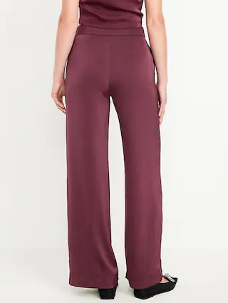 High-Waisted Satin Super Wide-Leg Pants | Old Navy (US)