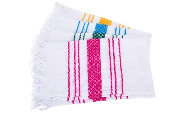 Servilleta Mexicana Bordada, mexican fabric napkin cloth set of colorful napkins, Multicolor napk... | Etsy (US)