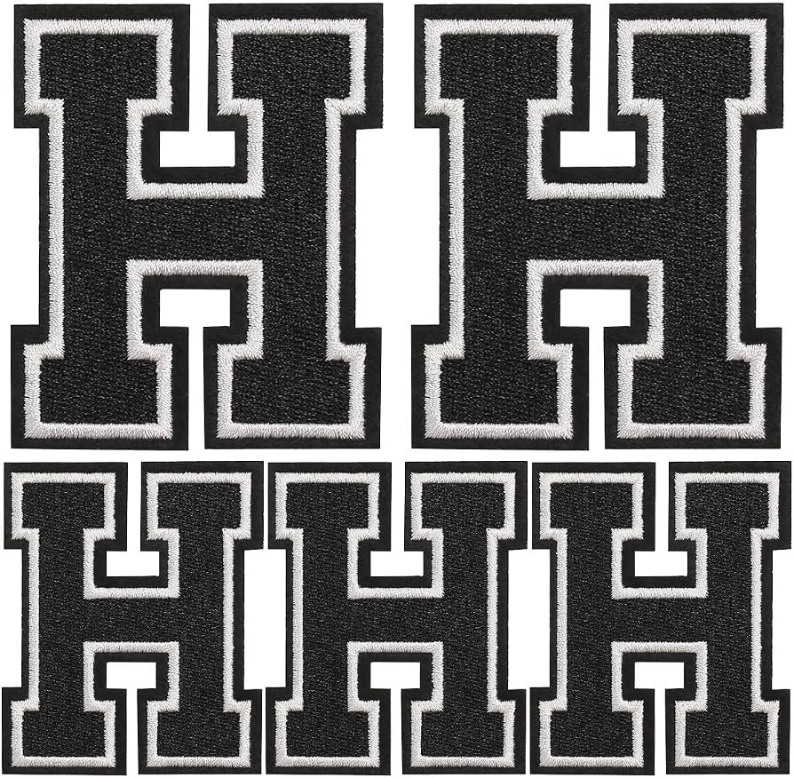 Iron on Letters Patches, 5 Pieces Full Embroidered Individual Letters Patch Applique for Clothes,... | Amazon (US)