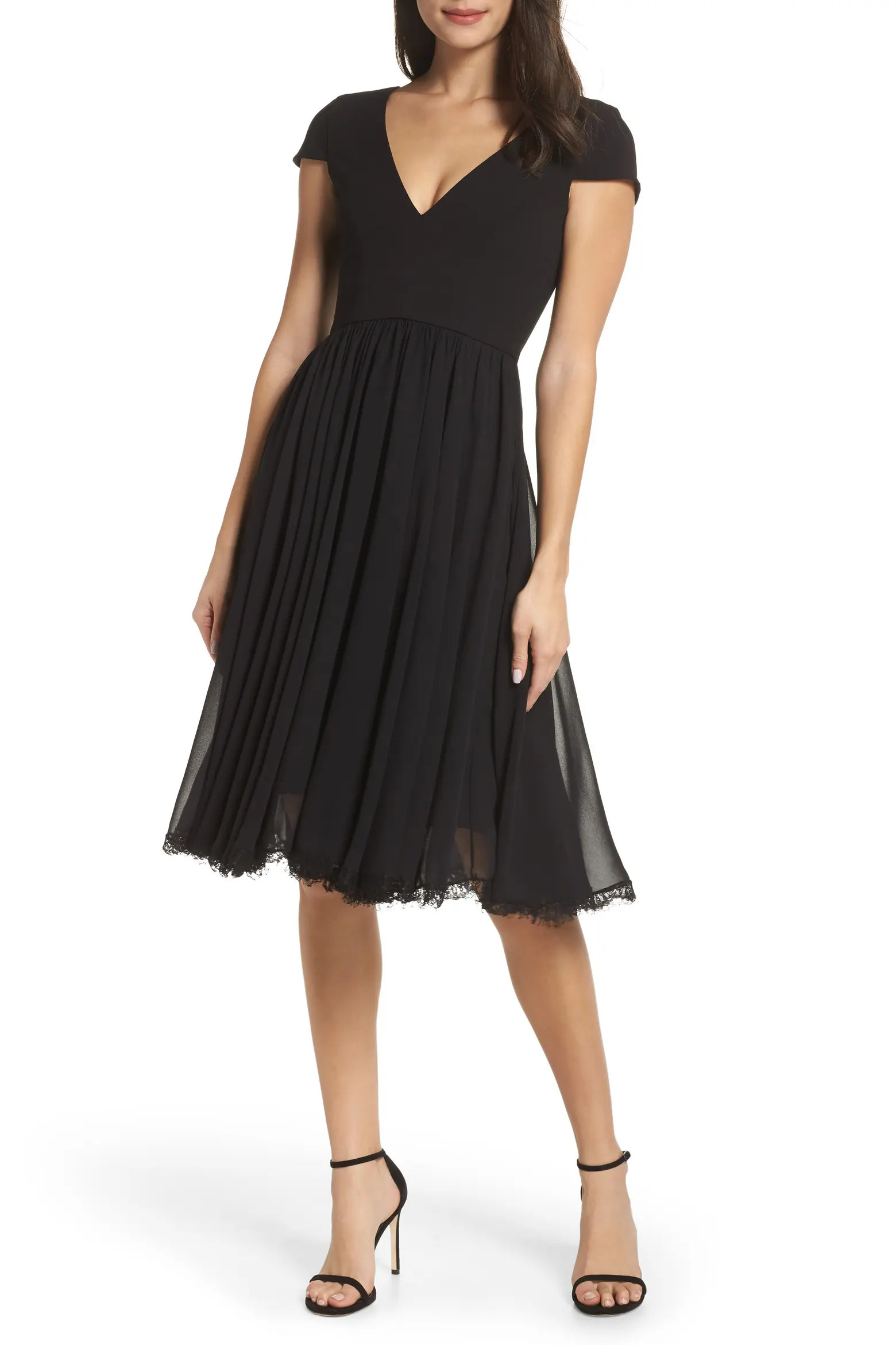 Dress the Population Corey Chiffon Fit & Flare Cocktail Dress (Women) | Nordstrom | Nordstrom