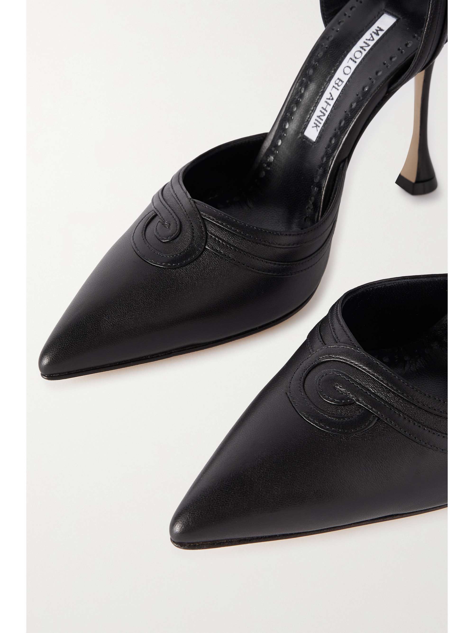 MANOLO BLAHNIK Chonga 105 leather pumps | NET-A-PORTER | NET-A-PORTER (US)