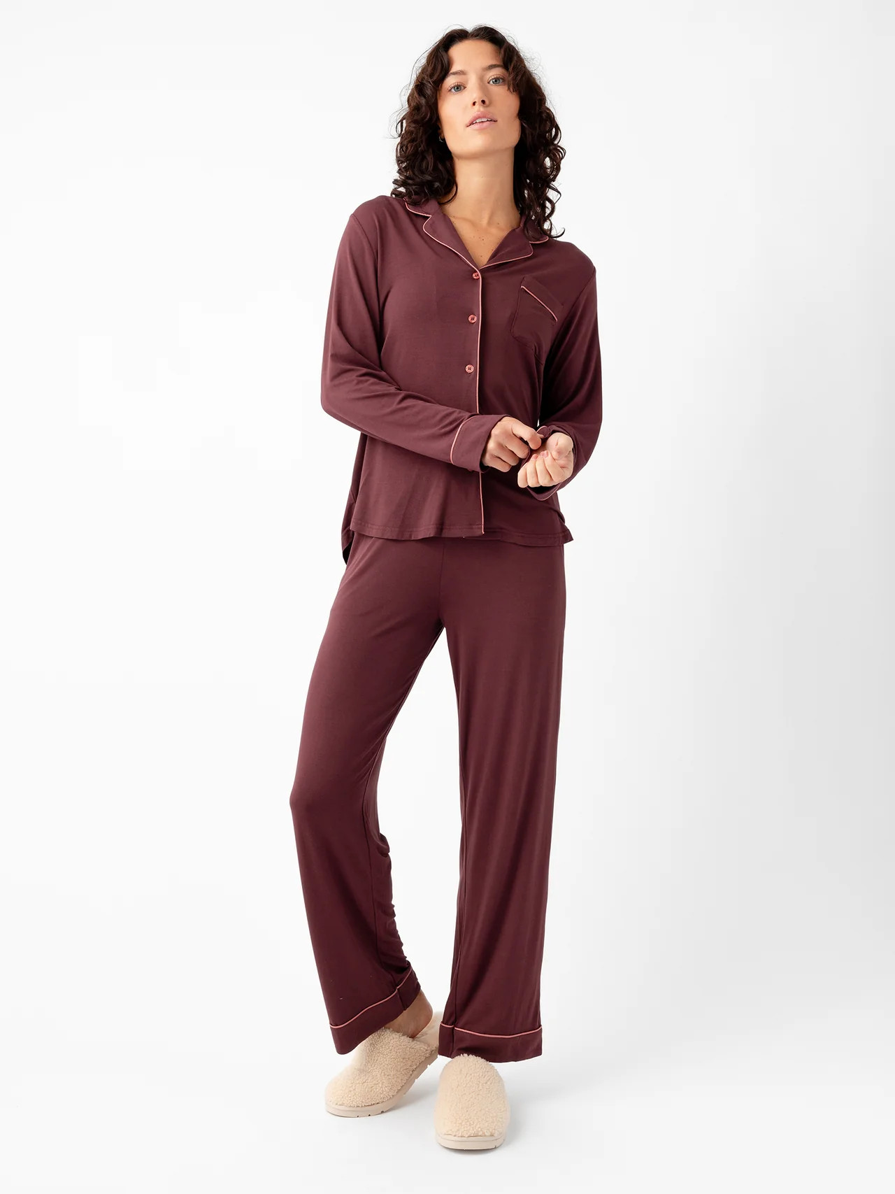 Women's Bamboo Stretch-Knit Long Sleeve Pajama Set | Cozy Earth