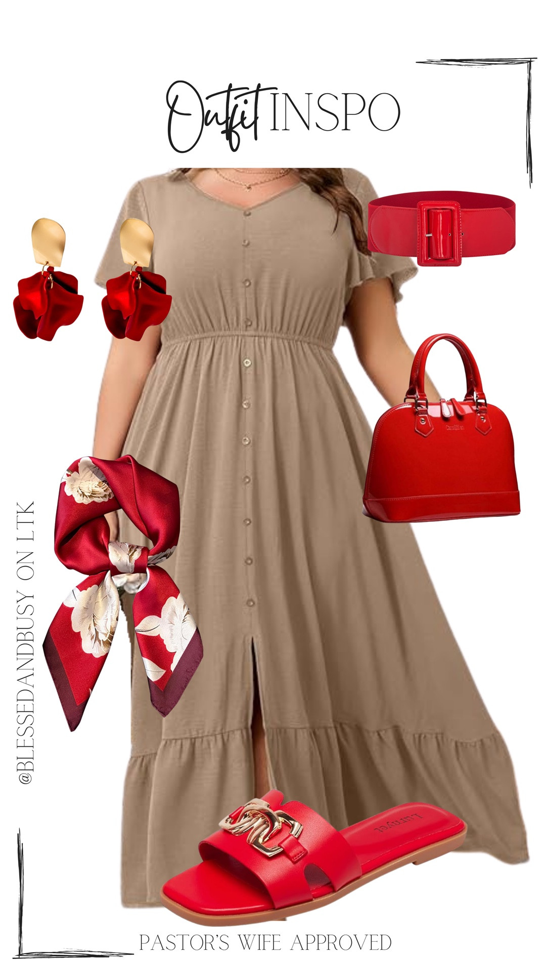 Red-y to turn heads?! Your next Spring outfit is here. Step out for Mothers Day in this fit and feel extra special. Plus size fashion goals 💃Everything you see is an Amazon Find and linked below 🥰. 

#LTKPlusSize #LTKOver40 #LTKMothersDay