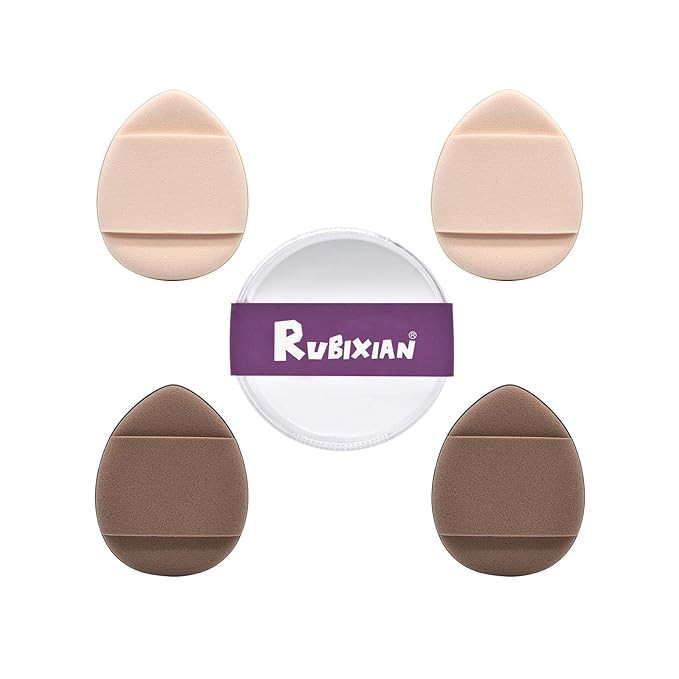 Finger Puff 4 Pcs Mini Triangle Makeup Puff for women Super Soft Beauty Makeup Tools Suitable for... | Amazon (US)