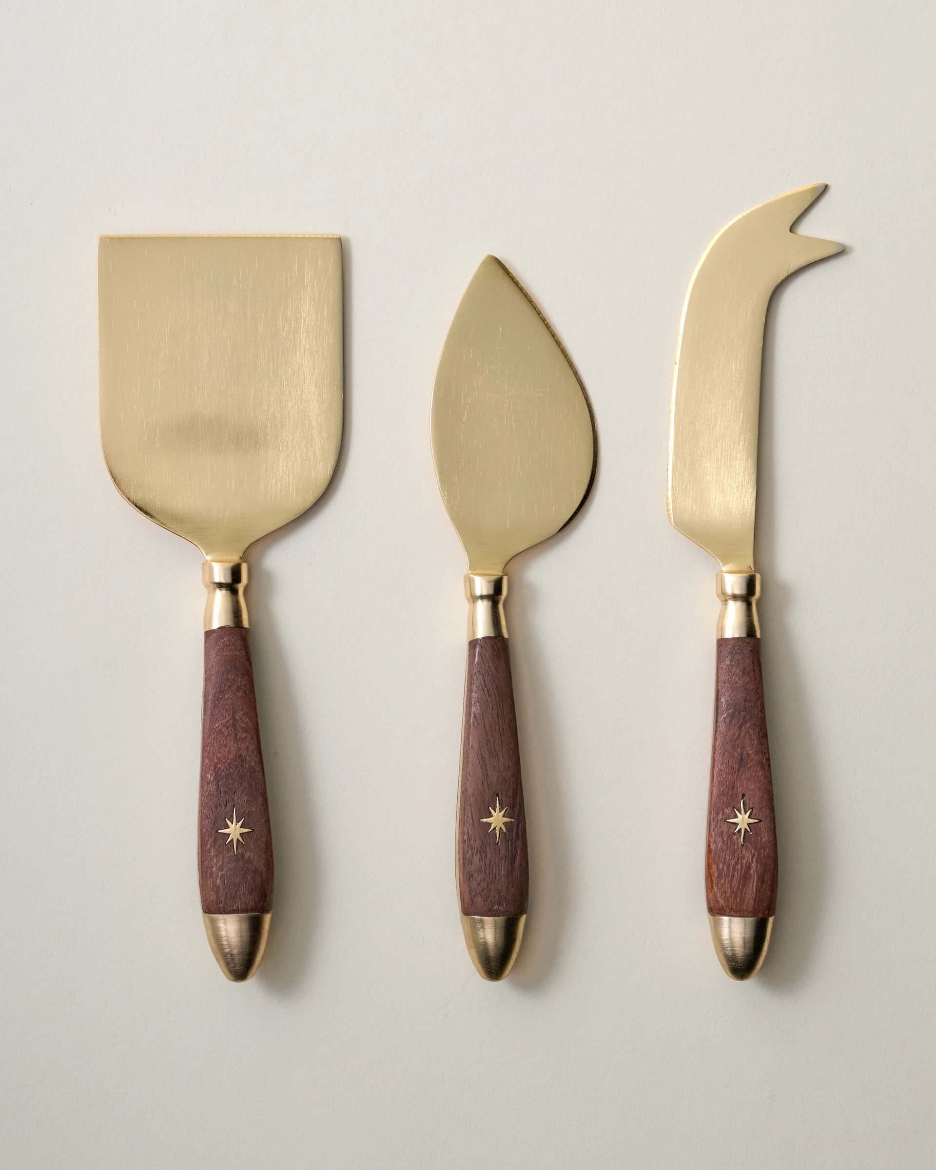 Brass Inlay Cheese Knife Set | Magnolia