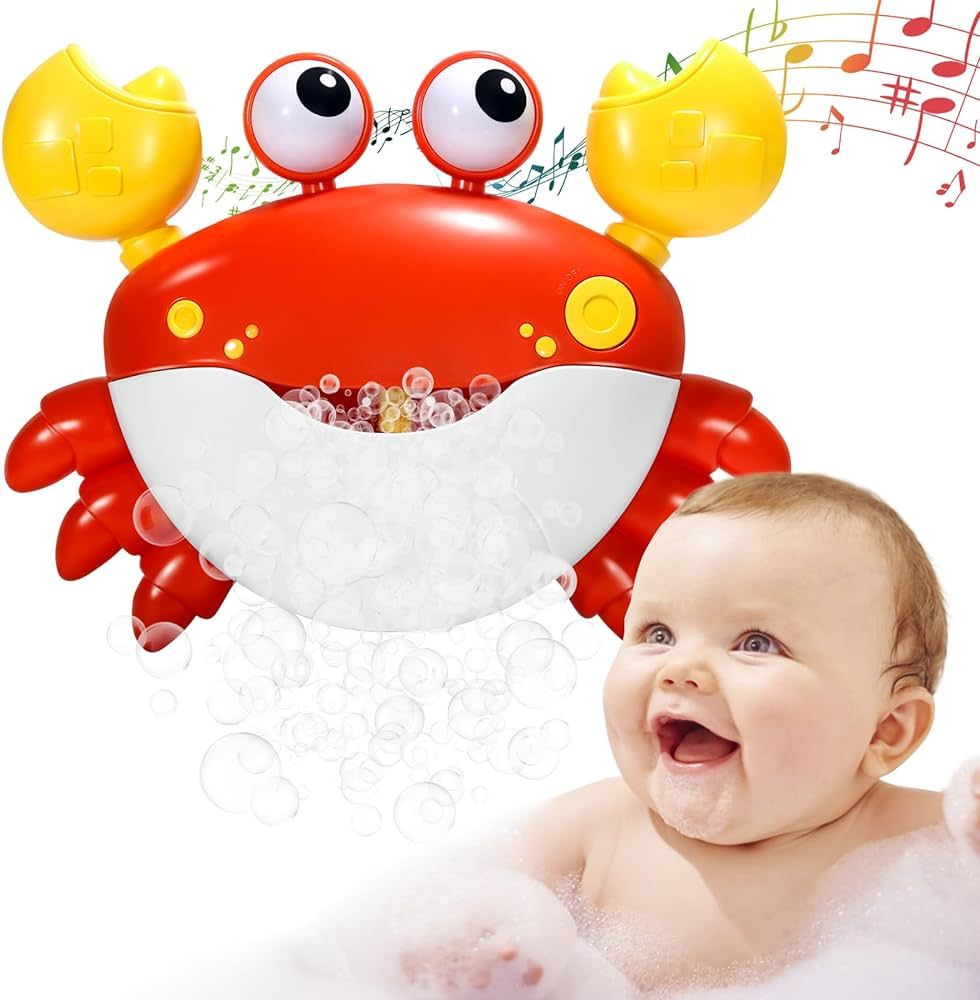 YUISTRE Crab Bubble Machine Bath Toy:Bath Bubble Maker,Blow Bubbles and Plays Children’s Songs,... | Amazon (US)