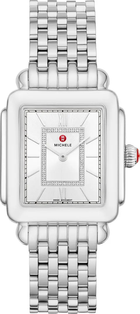 Women's Deco II Diamond Bracelet Watch, 20mm x 43mm - 0.11 ctw | Nordstrom Rack