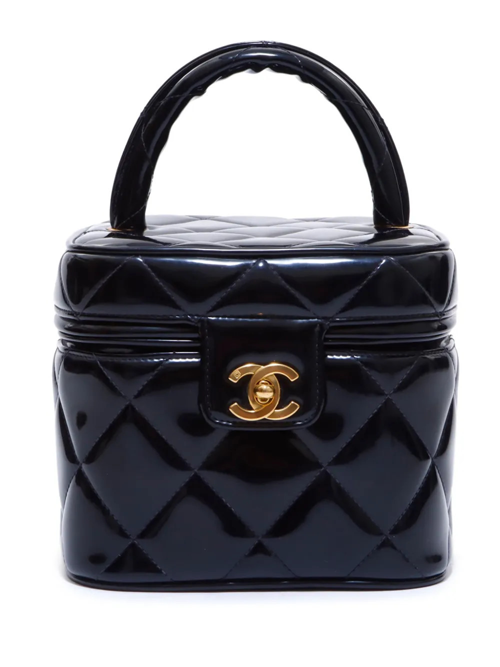 CHANEL Pre-Owned 1990s quilted vanity case - Black | Farfetch Global