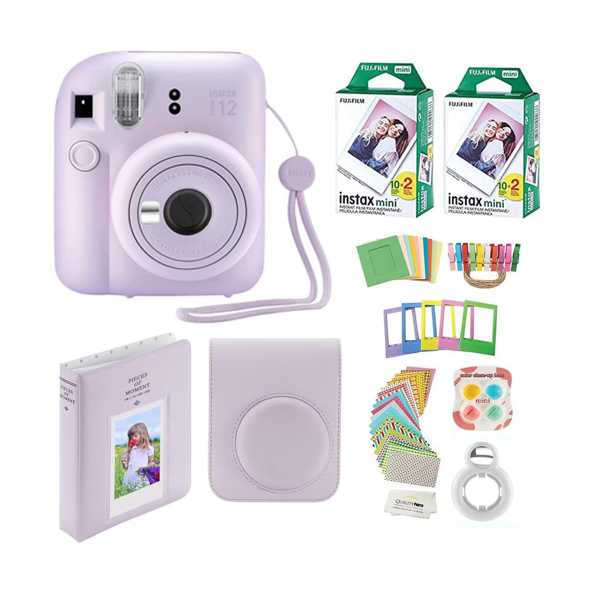 Fujifilm Instax Mini 12 Instant Camera with Case 40Fujifilm Prints Decoration Stickers Frames Pho... | Target