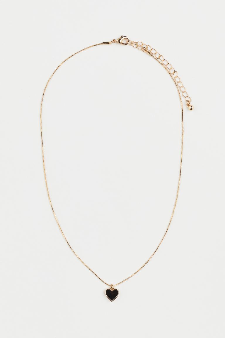 Pendant Necklace - Gold-colored/heart - Ladies | H&M US | H&M (US + CA)