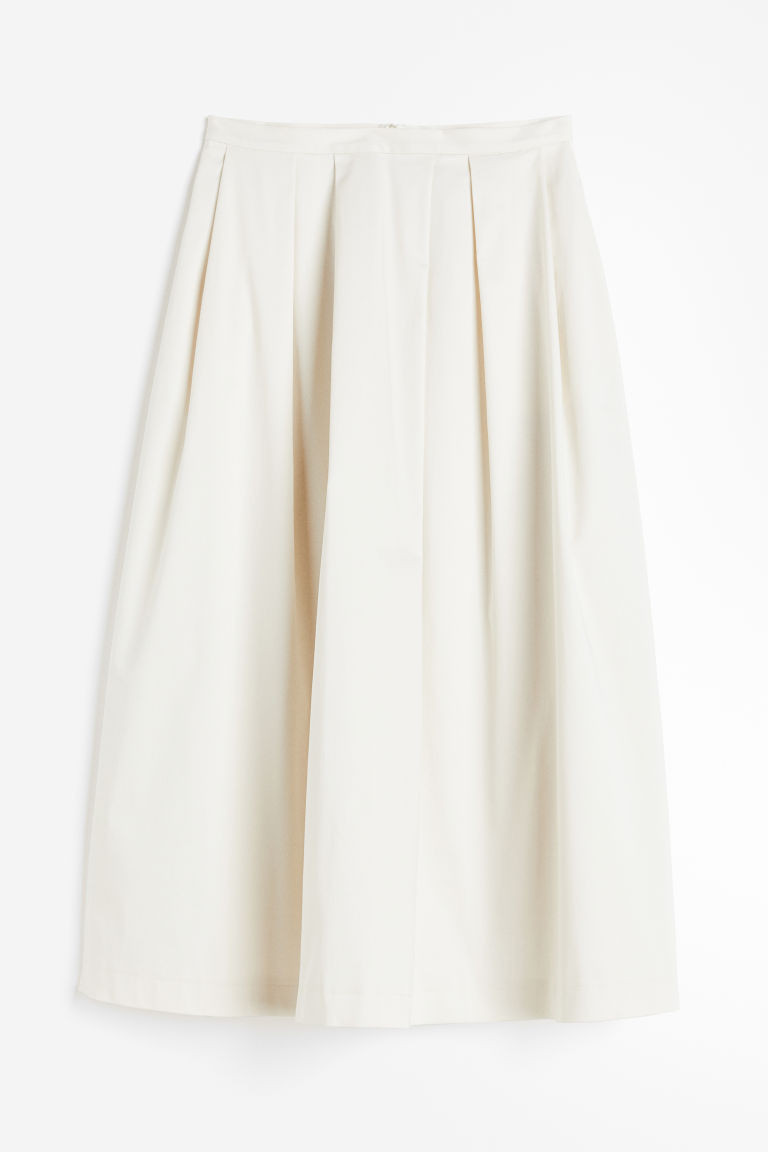 H & M - A-line Cotton Skirt - White | H&M (US + CA)