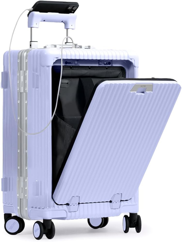 Nobl Travel Carry On Luggage, Noble Zipperless Aluminum Frame PC Hard Shell Suitcase, 20.8"x15"x8... | Amazon (US)
