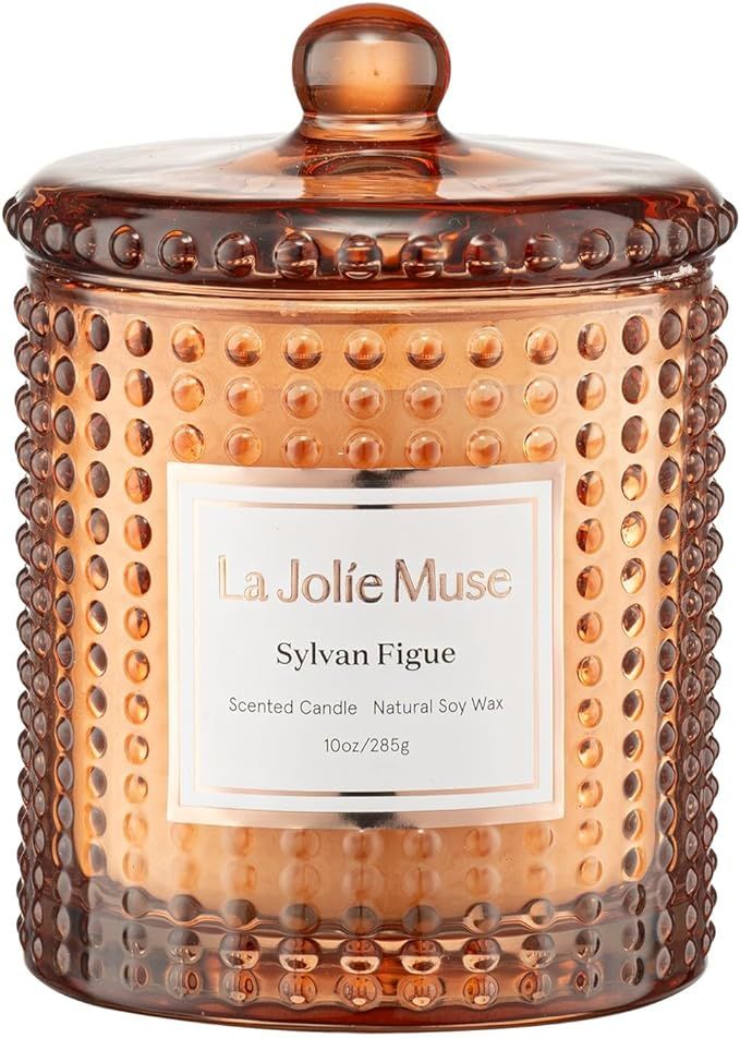 LA JOLIE MUSE Sylvan Figue Candle, Fig Sandalwood Scented Candles for Home Scented, Luxury Glass ... | Amazon (US)