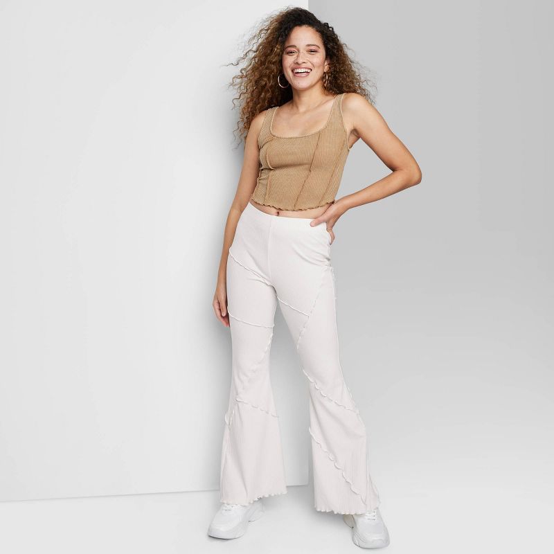 Women's High-Waisted Ribbed Flare Leggings - Wild Fable™ | Target