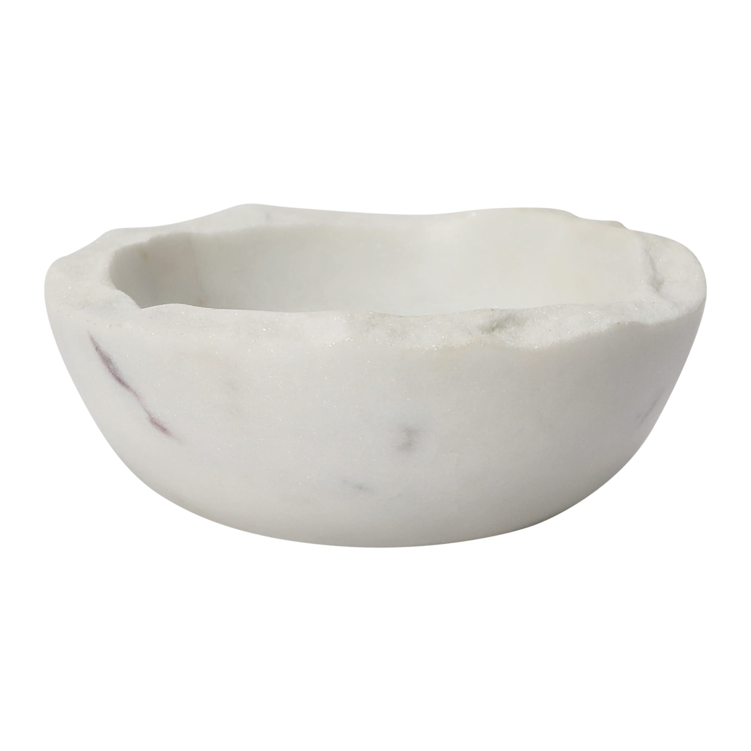 Bloomingville Bloomingville Marble Bowl with Raw Edge, White | Amazon (US)