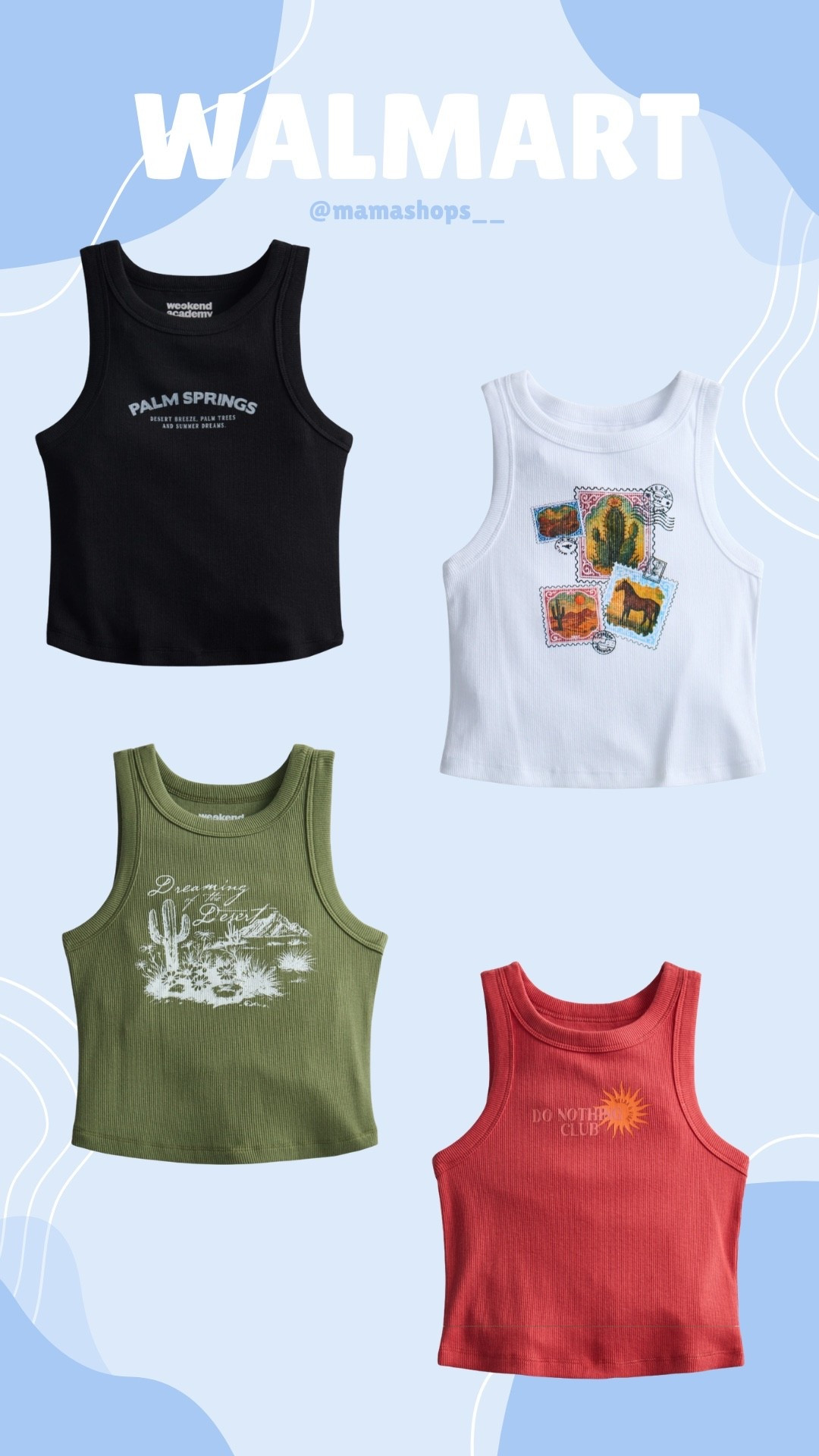 Weekend Academy Girls graphic Tnak Top, go check them out at Walmart!☀️😍

Linking them here🔗🛍️

#LTKmomlife #LTKKids #LTKSeasonal