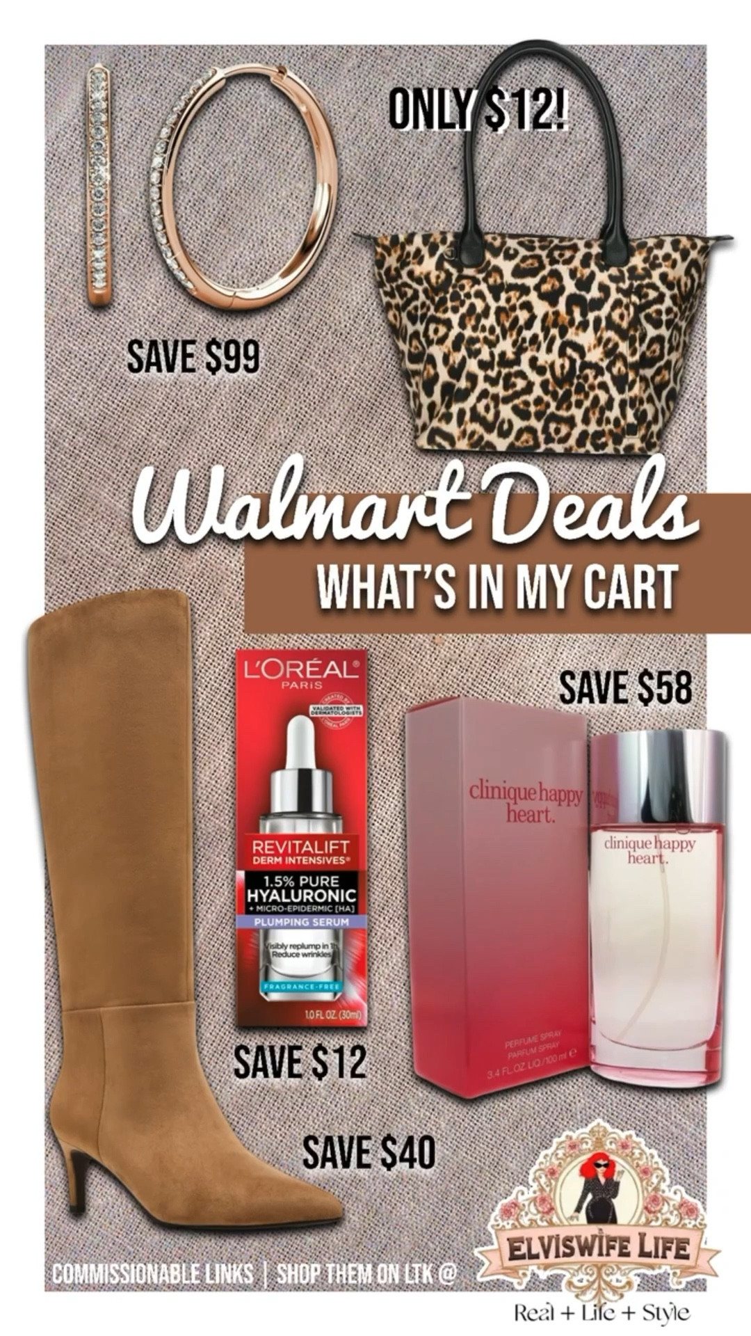 Serving up great deals at the Walmart Deals sale! Wide calf boots, luxury-level skincare at amazing prices, even Clinique perfume! And ooooh leopard! Click through below, stock is limited💖

Fall boots, L’Oréal, leopard, tote bag, hoops crystal earrings

#LTKPlusSize #LTKSaleAlert #LTKBeauty