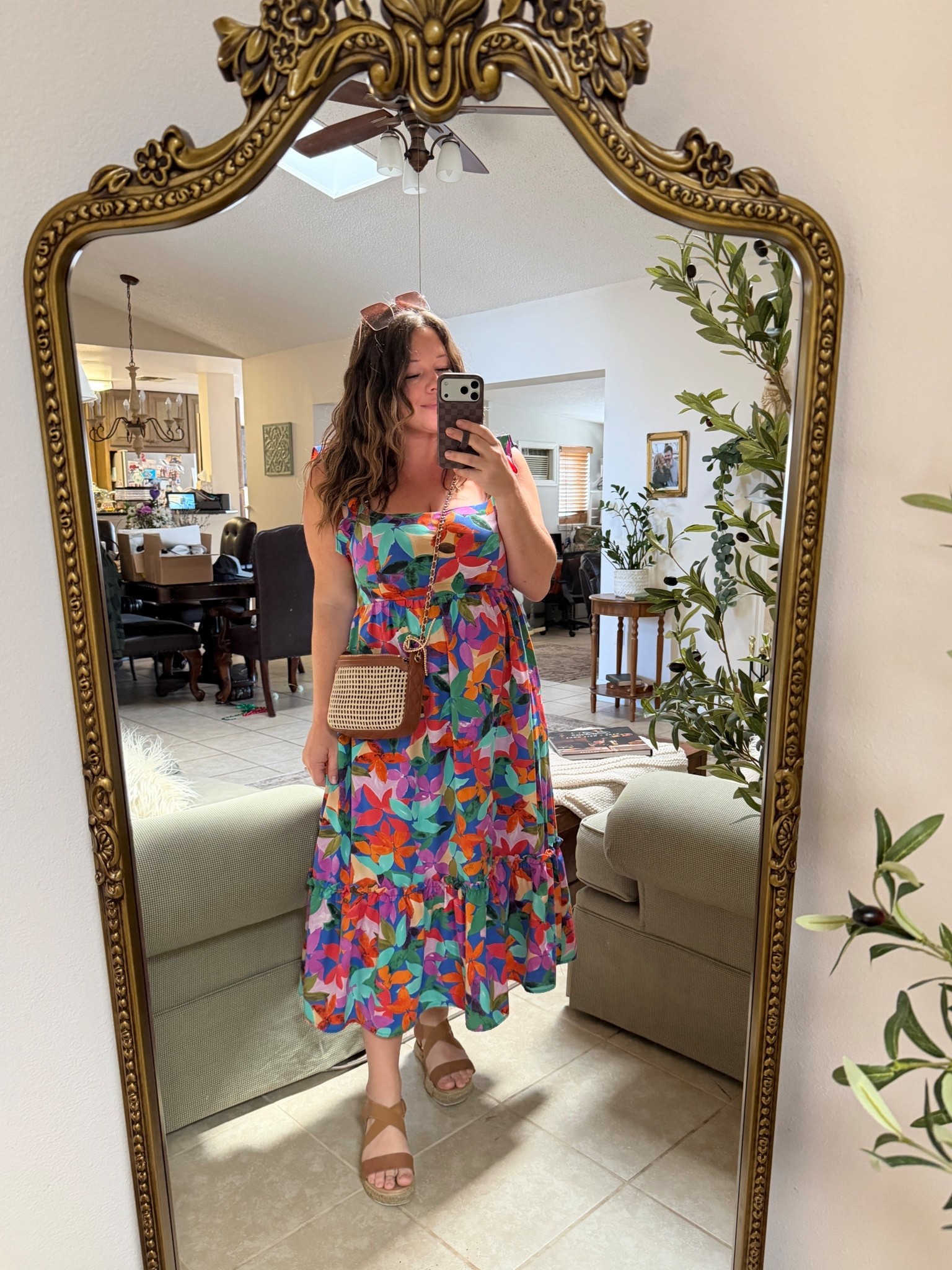 One of my fun girly feminine dopamine dresses that instantly boosts my mood paired with one of the cutest new bags I got.

#LTKMidsize #LTKootd #LTKmomlife