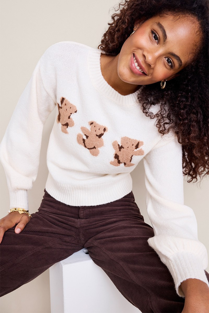 Teddy Bear Sweater | Francesca's