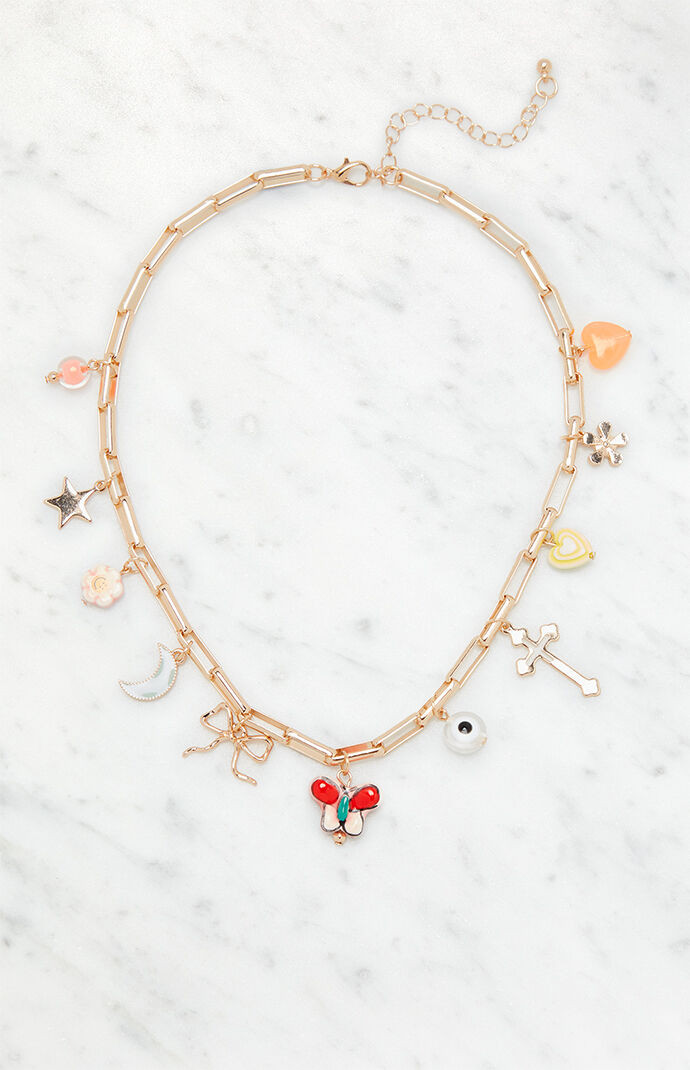 Bow Charm Necklace in Gold | PacSun