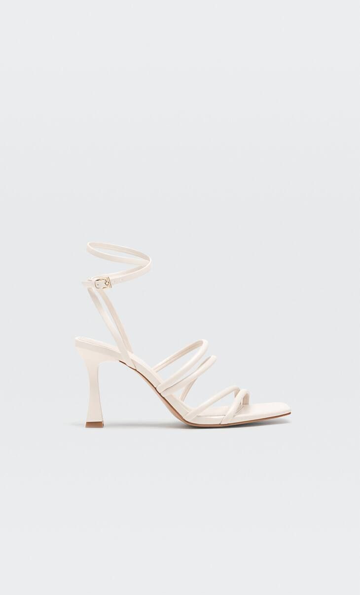 High-heel strappy sandals - Women's fashion | Stradivarius United Kingdom | Stradivarius (UK)