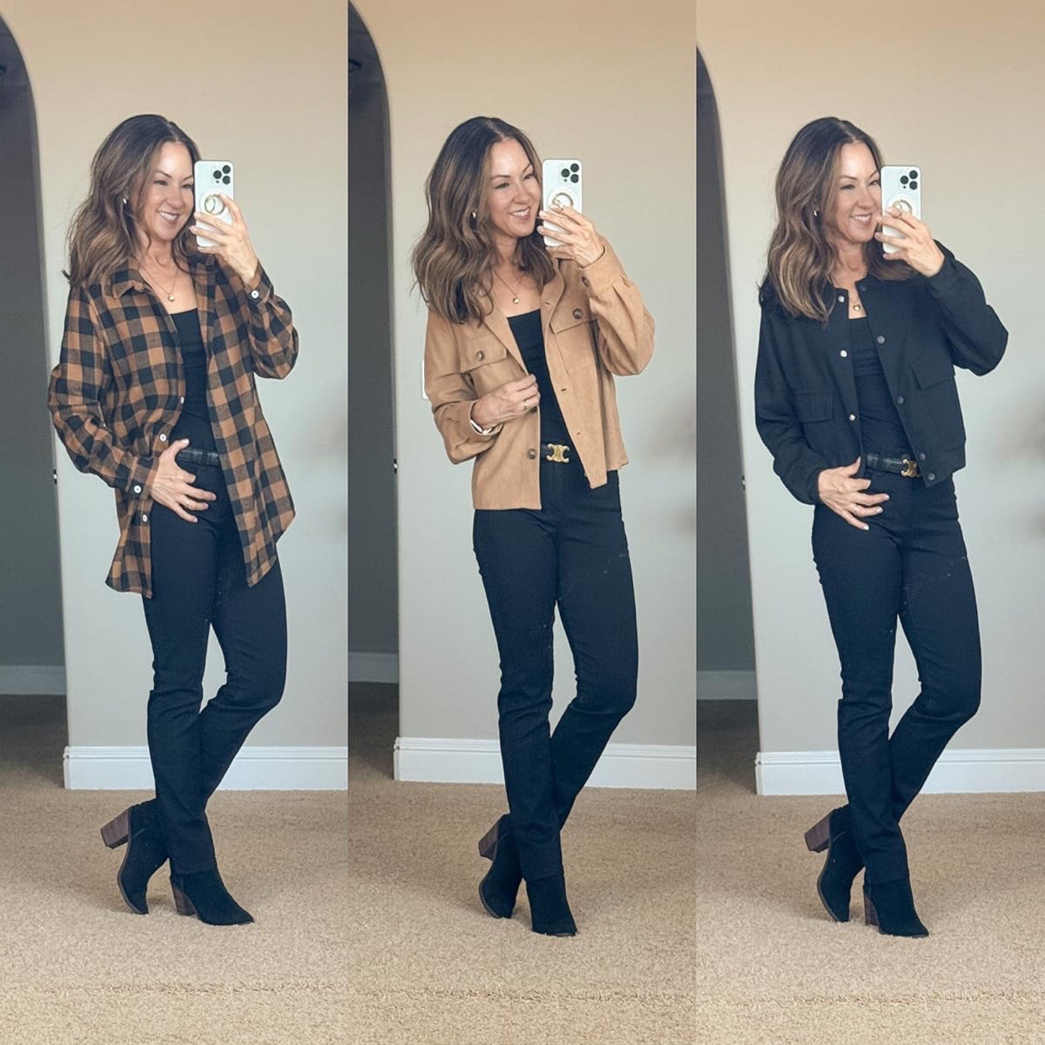 Early Fall Wardrobe Essentials

I am wearing a size 00 petite black jeans, Flannel in color Gz937, Corduroy jacket in color camel, bomber jacket in black - all size S  

 Fall fashion  early fall  summer night outfit  black jeans  ageless  casual outfit  everyday wear  petite fashion  petite  EverydayHolly 

#LTKBacktoSchool #LTKSeasonal #LTKStyleTip