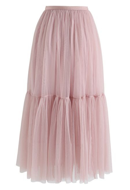 Can't Let Go Mesh Tulle Skirt in Pink | Chicwish