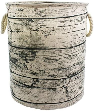 Mziart Unique Tree Stump Large Laundry Basket Bag with Rope Handles, Collapsible Wood Grain Water... | Amazon (US)