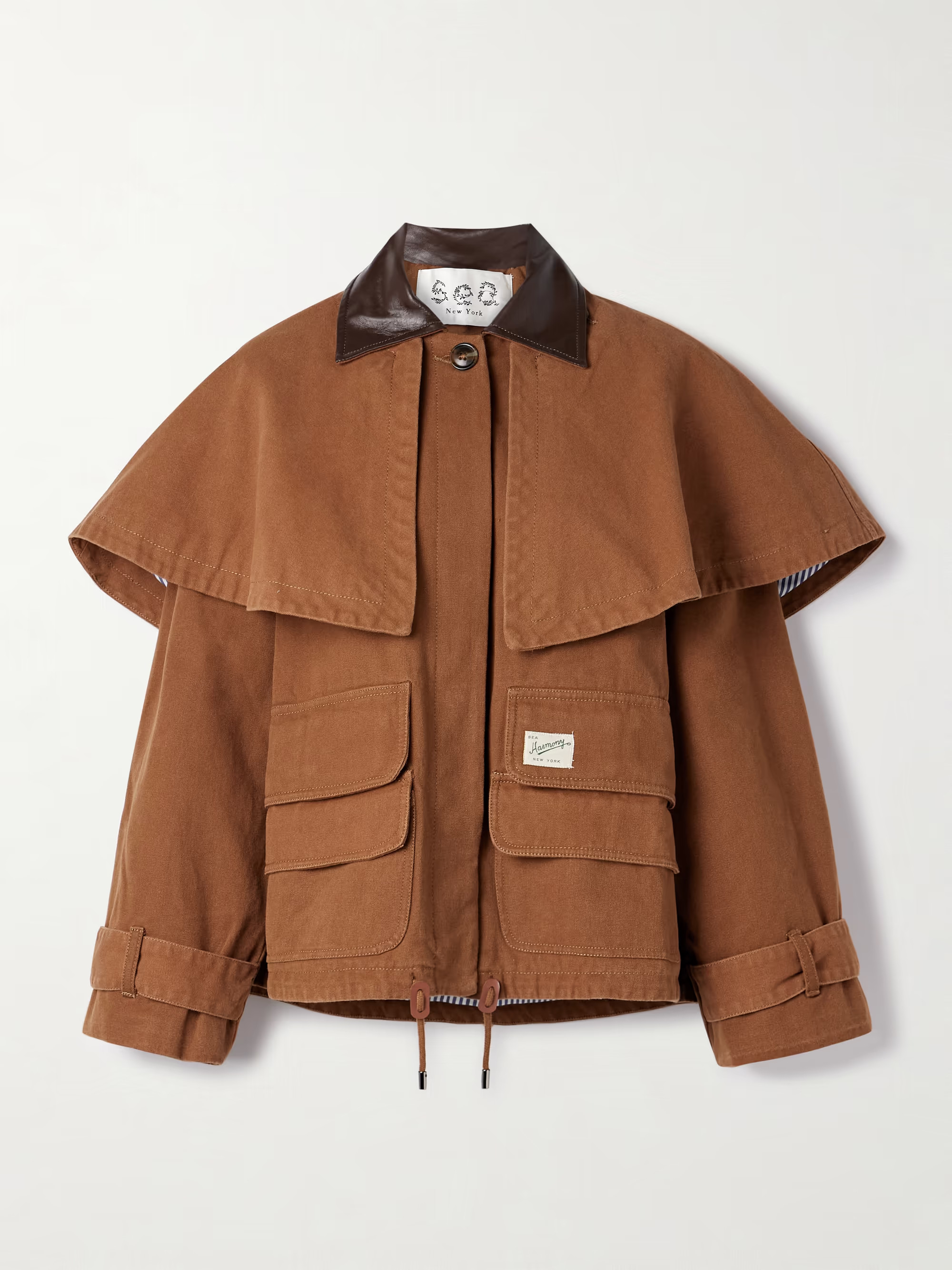 Carolyn cape-effect cotton-canvas jacket | NET-A-PORTER (US)