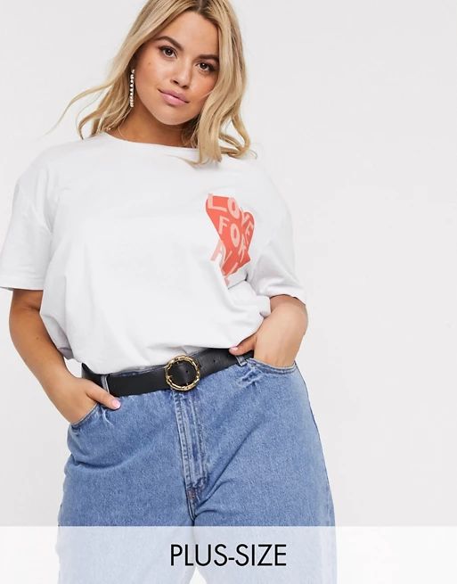 Wednesday's Girl Curve relaxed t-shirt with love for all print | ASOS US