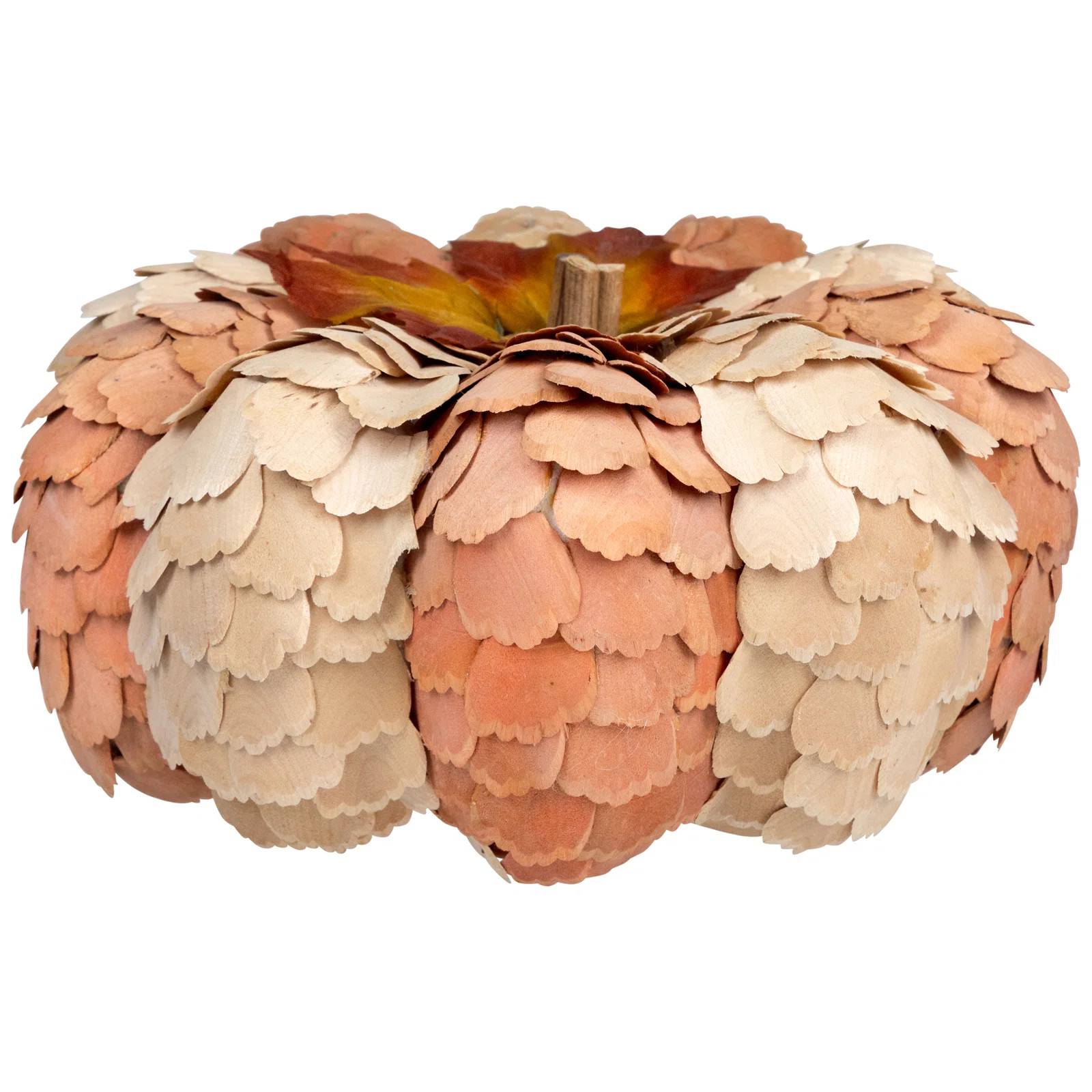 10" Brown And Orange Autumn Harvest Tabletop Pumpkin | Wayfair North America