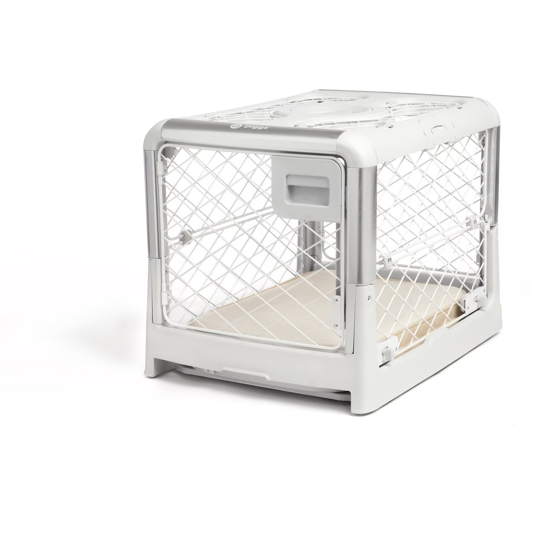 DIGGS Revol Collapsible Dog Crate, Ash, Small - Chewy.com | Chewy.com
