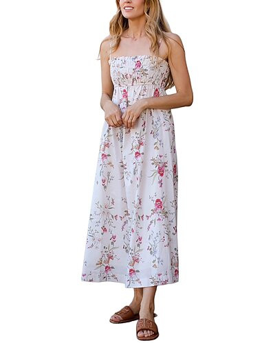 Margot Smocked Midi Dress | Rue La La