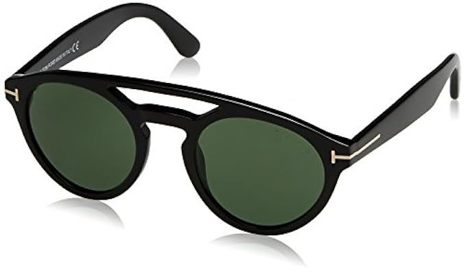 Tom Ford 537 01N Black Clint Round Sunglasses Lens Category 3 Size 50mm | Amazon (US)