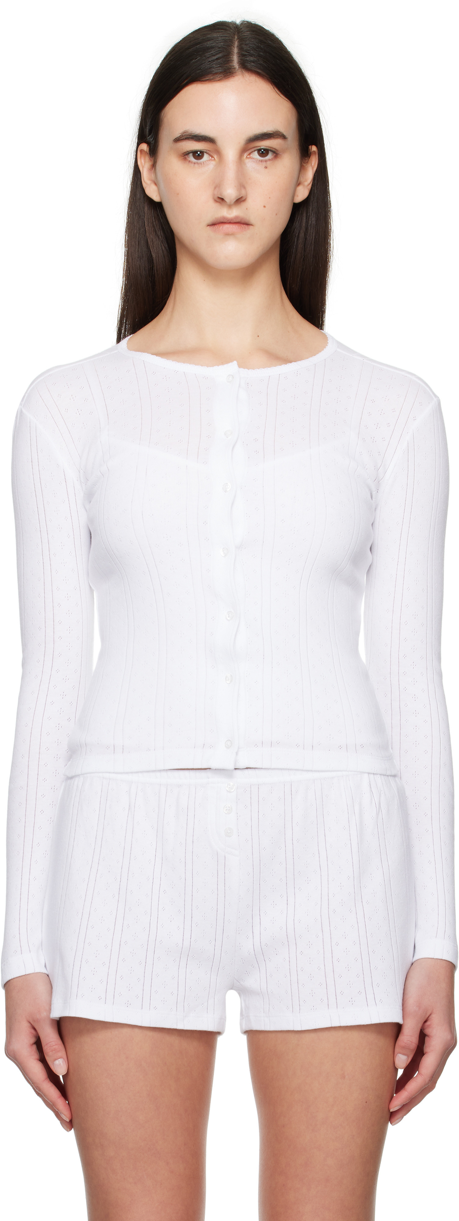 Cou Cou White 'The Cardigan' Cardigan | SSENSE