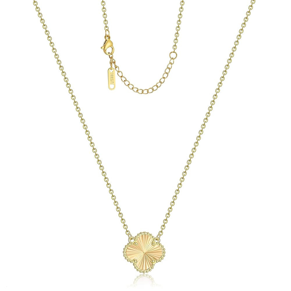 Clover Pendant Necklace for Women 18K Gold Plated Four Leaf Clover Necklaces Lucky Simple Jewelry... | Amazon (US)