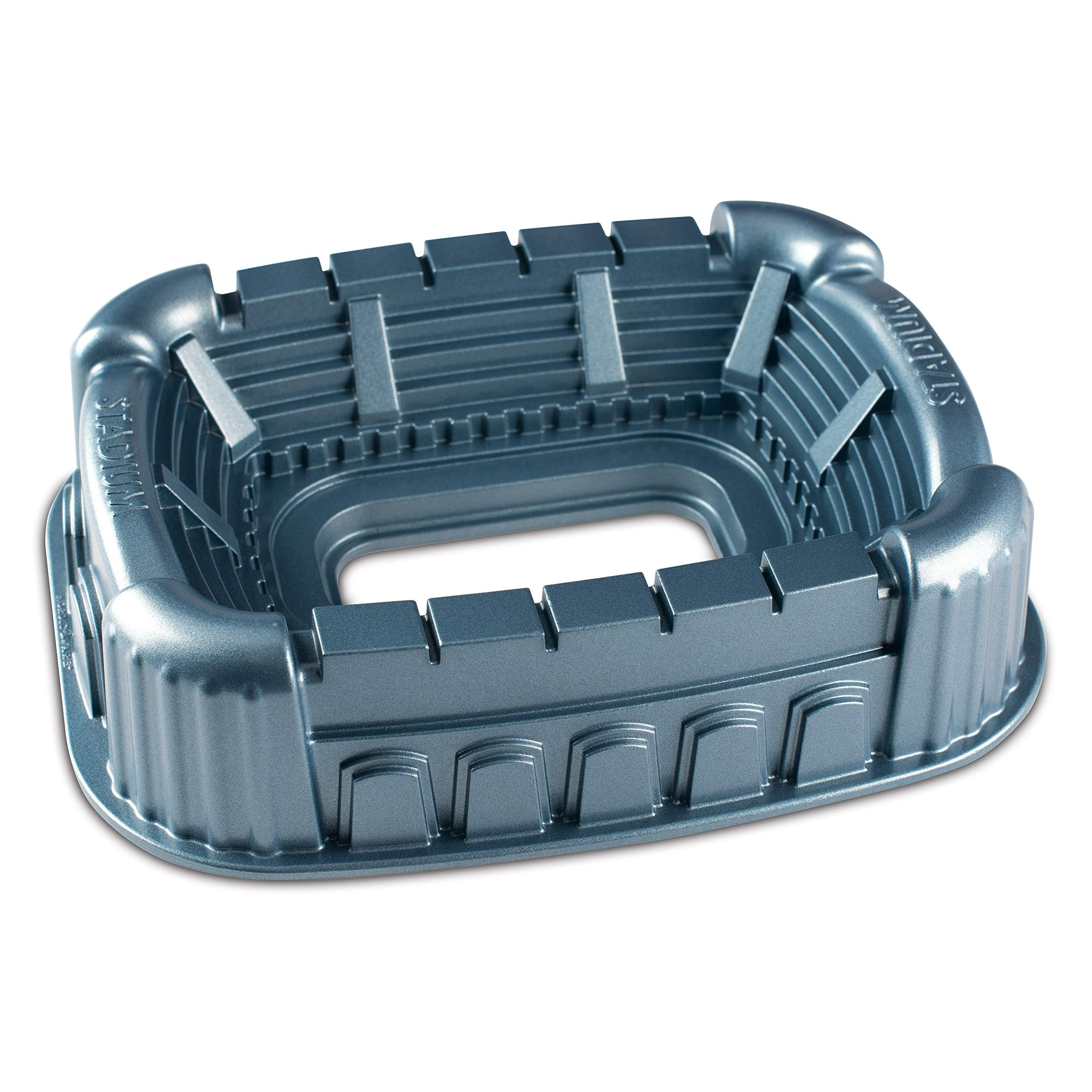 Nordic Ware Stadium Cake Pan, 9-Cup, Metallic Blue | Amazon (US)