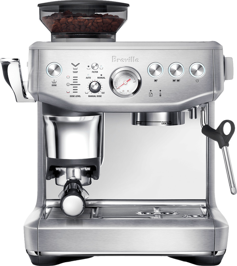 Breville Barista Express Impress Espresso Machine · Brushed Stainless Steel | Curated