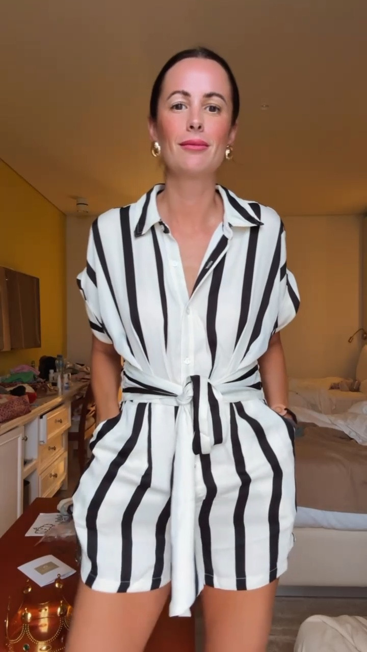 This romper is finally back in stock and you have to grab it!! I am wearing a small and it is so dang cute! It’s such a fun statement outfit that you can dress up with heels or wedges, or dress it down with sandals or even sneakers! 

#LTKootd #LTKTall #LTKgrwm