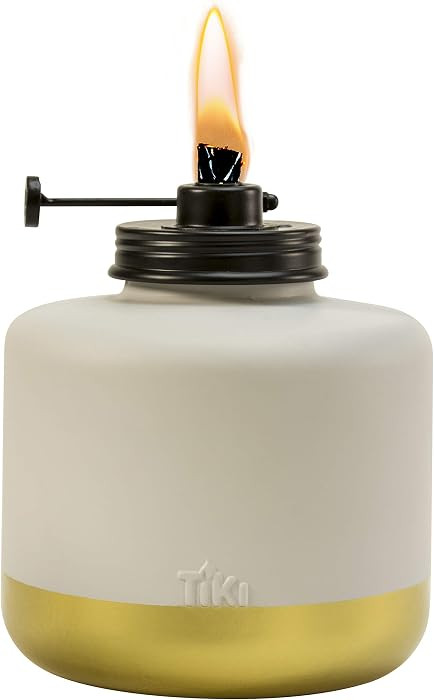 TIKI Brand 1118023 Adjustable Flame Glass Refillable Votive Table Top Torch for Outdoor Yard, Pat... | Amazon (US)