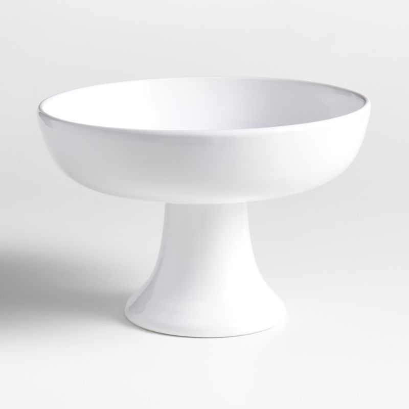 Garden Fountain Medium Earthenware Pedestal Bowl by Laura Kim | Crate & Barrel | Crate & Barrel