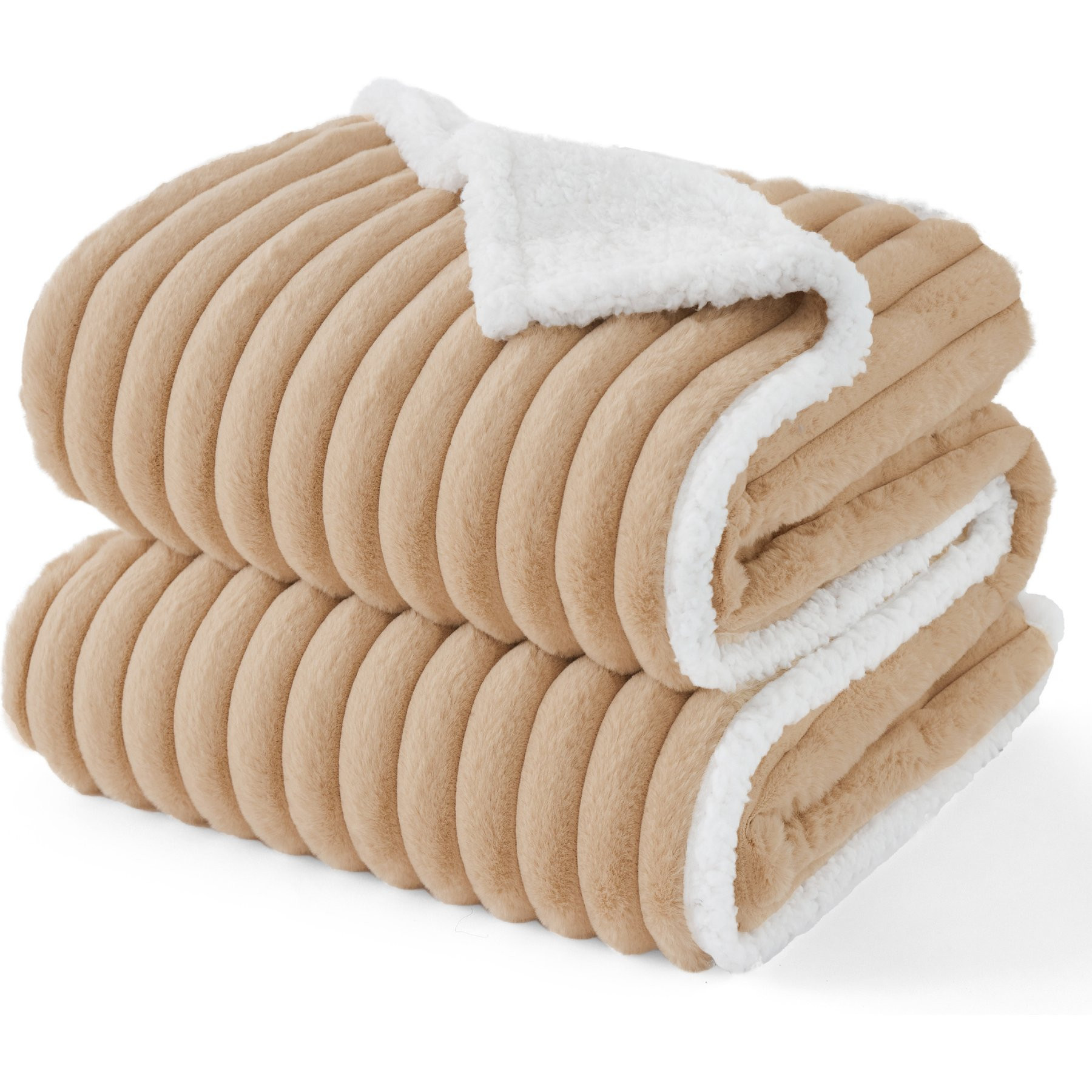 Bedsure ComfyFleece Waterproof Dog & Cat Blanket, Warm Sand, Small | Chewy