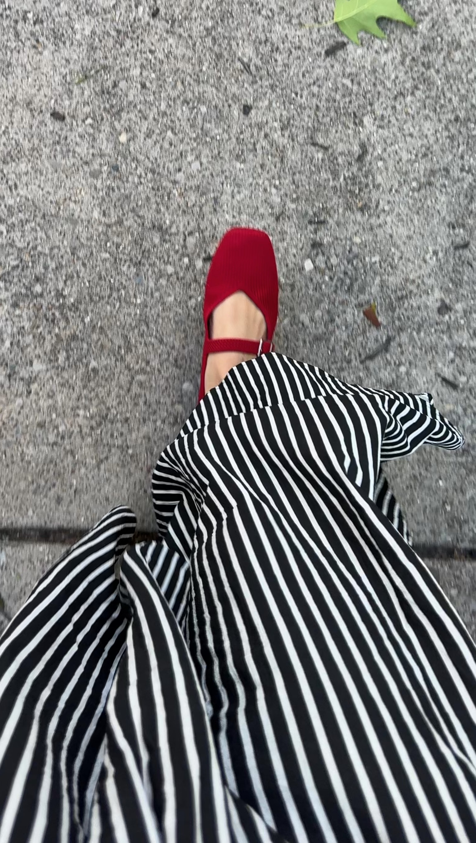 RED BALLET FLATS 
These Mary Jane style ballet flats are soooo comfy to walk in, literally no blisters and I've worn them for 2 full days of walking around back to back. They also come in a size between a 7 and a 7.5 which is honestly the selling point for me, and they are washable!!!!