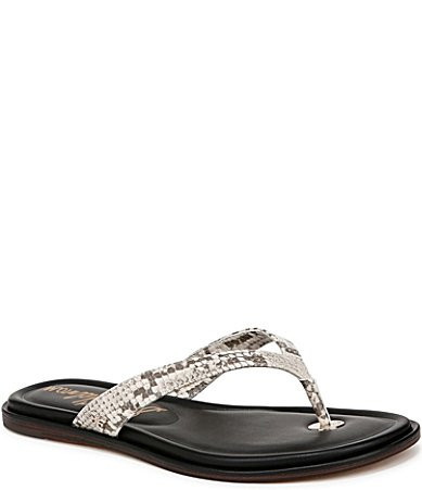 Sam Edelman Remi Snake Print Thong Sandals - 9 | Dillard's