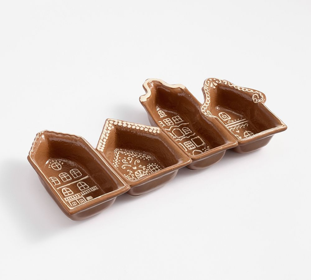 Gingerbread Stoneware Multi-Condiment Server | Pottery Barn (US)