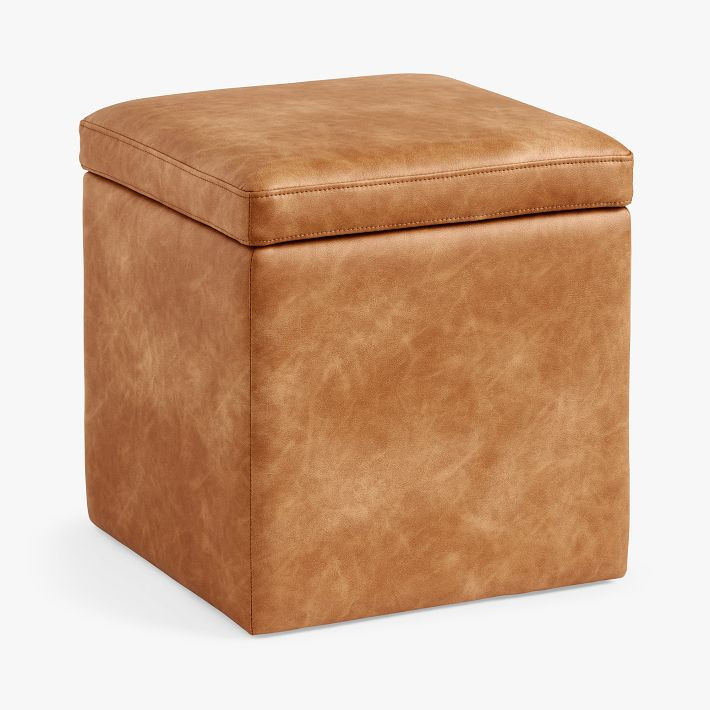 Simple Square Storage Ottoman | Pottery Barn Teen