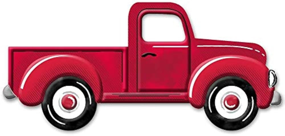 Metal Truck Accent Sign|12 Inch| Embossed Sign for Wreaths (Red) | Amazon (US)