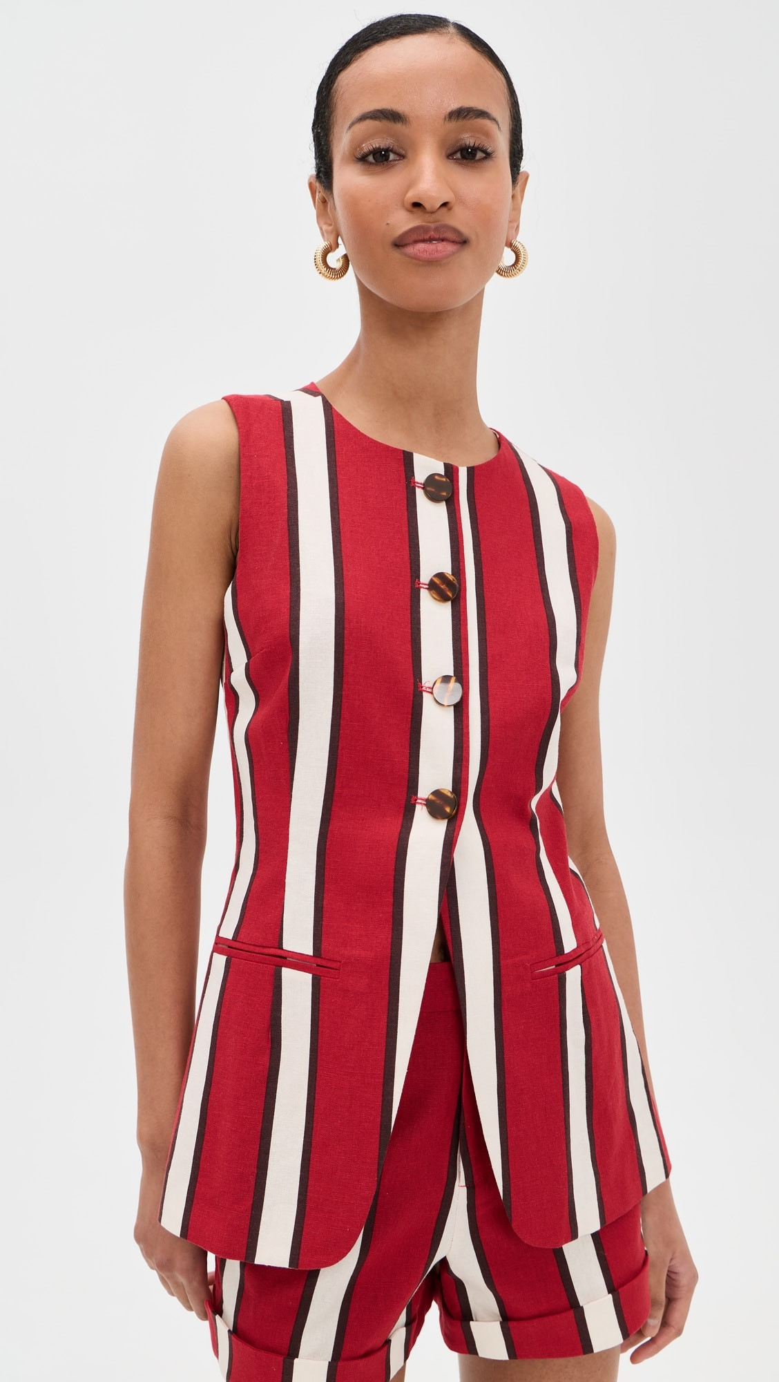 Del Mar Linen Vest | Shopbop