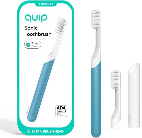 Quip Sonic Electric Toothbrush for Adults - Time Travel & Soft Bristles with Travel Case & Replac... | Amazon (US)